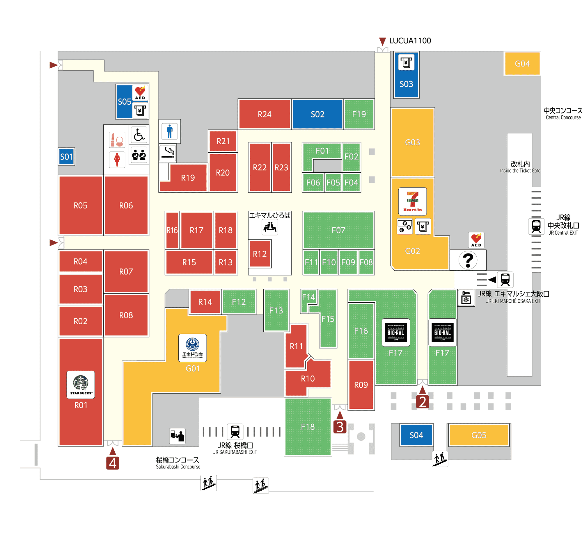 eki marche Osaka Floor Map